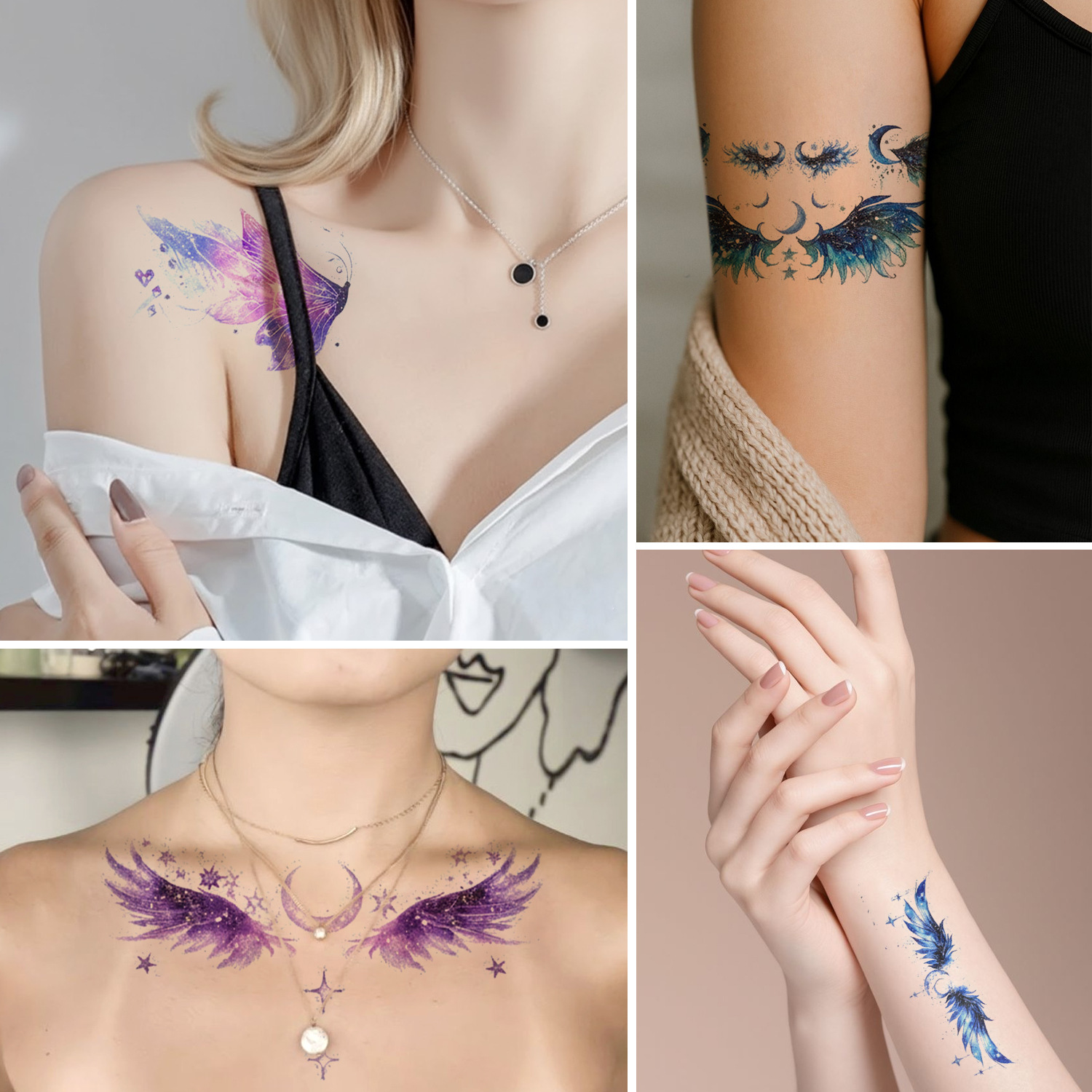 Mental Health Wellness Quotes - Glitter Angel Face Stickers Colorful Waterproof