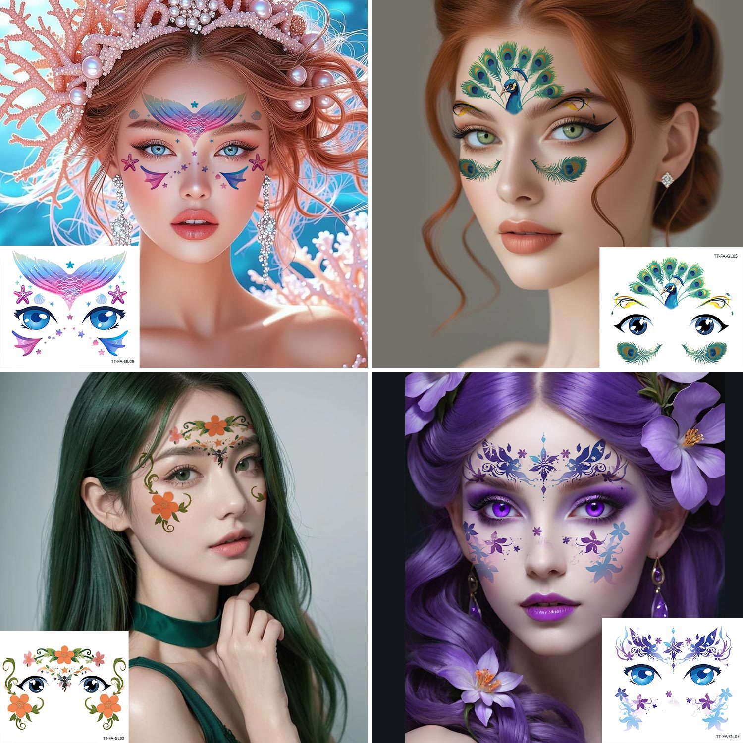 Mental Health Wellness Quotes - Cartoon Animal Face Tattoo Stickers Waterproof