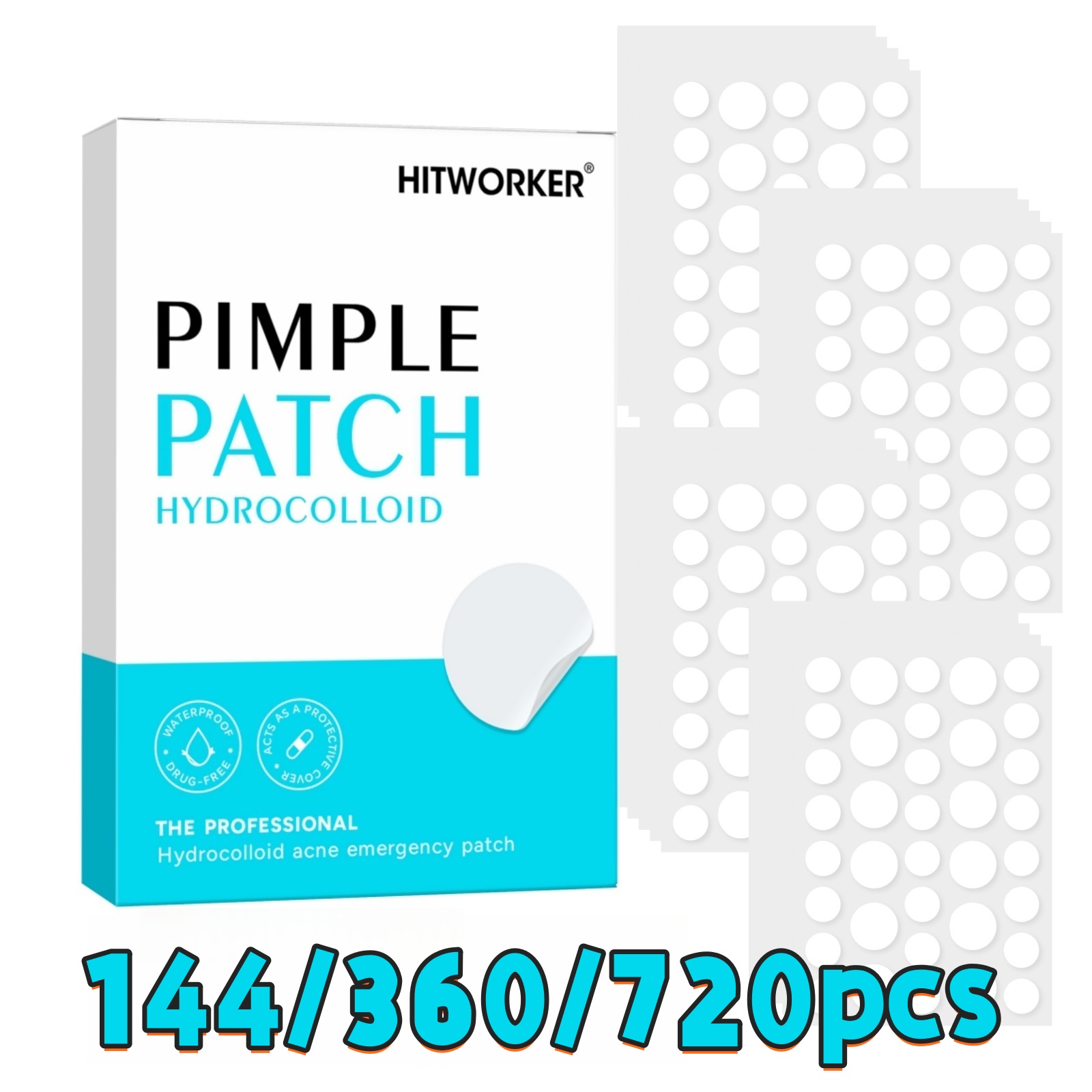 Mental Health Wellness Quotes - 144/360/720pcs Hydrocolloid Acne Pimple Patches for