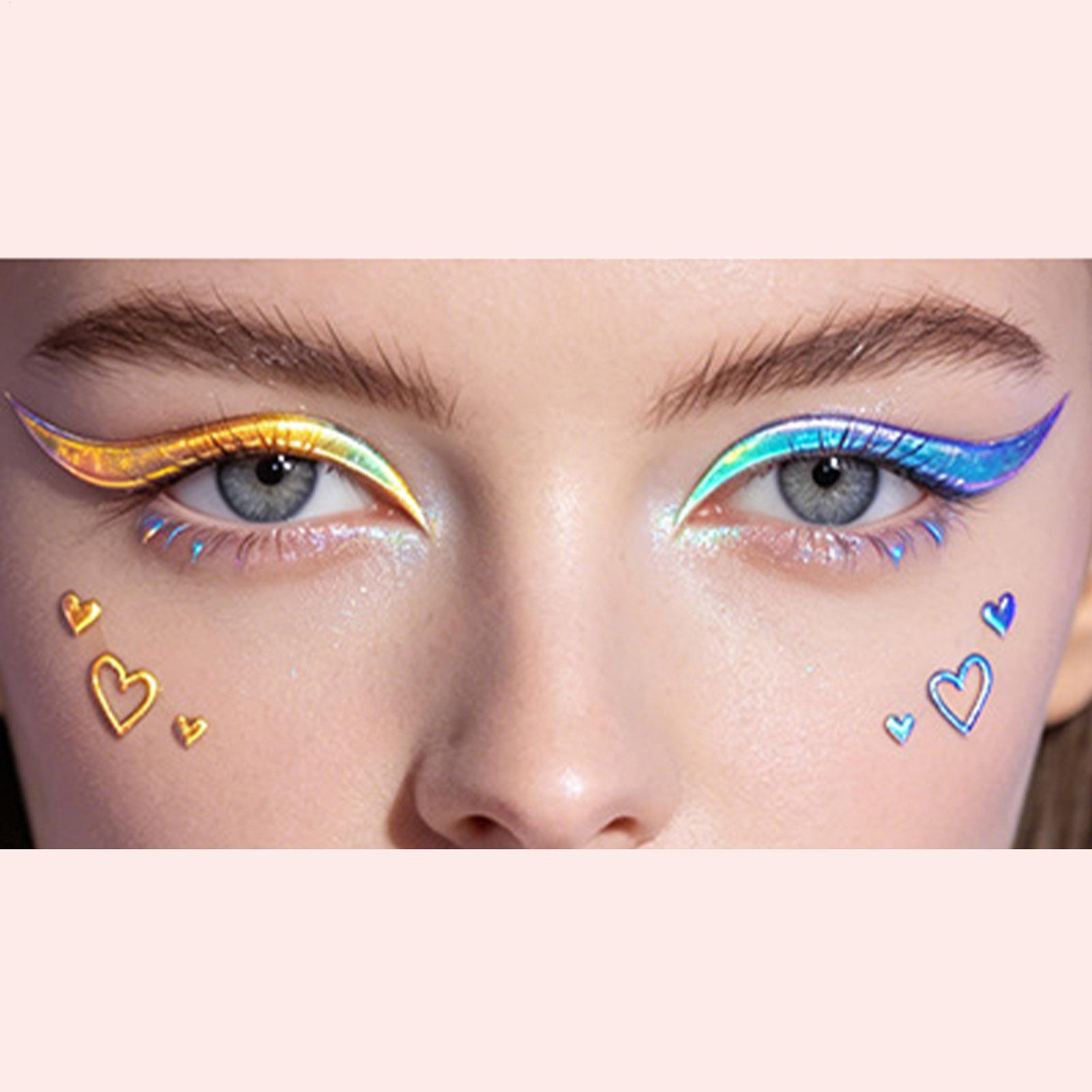 Mental Health Wellness Quotes - Eye Makeup Stickers 10 Pieces Waterproof