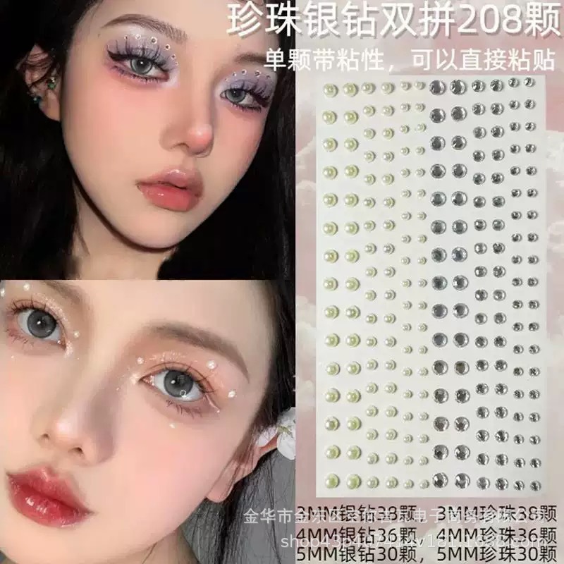 Mental Health Wellness Quotes - Waterproof Rhinestone Face Stickers Self Adhesive
