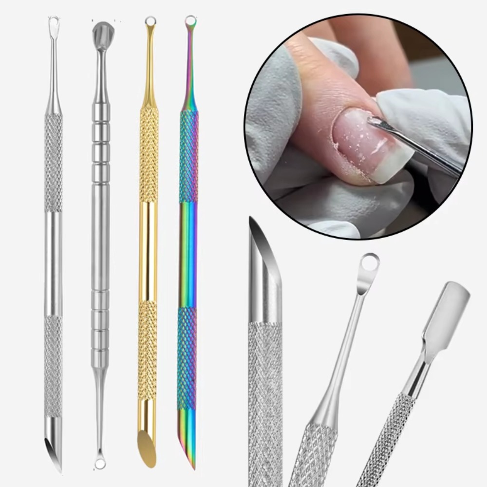 Mental Health Wellness Quotes - Double-ended Stainless Steel Remover Manicure Sticks